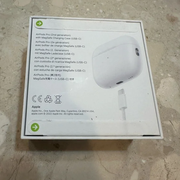 NWT Apple AirPods Pro Second Generation Earbuds with Charging Case - White - Picture 3 of 4